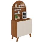 Buffet Viena Cantinho Do Café 2 Portas Artely Cor Cedro Off White