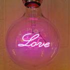 Bulbo led filamento 3w rosa com escrita love” - CTB