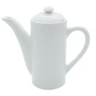 Bule Alto Café, Chá, Leite 300ml - Porcelana Branca