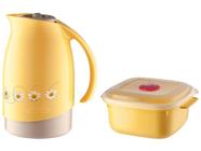 Bule de Chá e Café Térmico Amarelo com Pote 480ml - Sanremo Cuidar