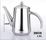 Bule Em Aço Inox Leite/café 1.5 Litros - weishun mesa escritorio