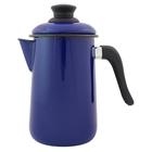 Bule para Café Esmaltado Bico Curto 1500 ml Azul Ewel