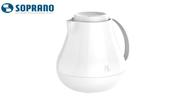 Bule Térmico 400ml Para Café Leite Chá Água Ampola Vidro Sonetto branco - Soprano