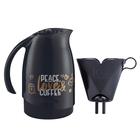Bule Térmico 700ml com Suporte Filtro De Café Chá - Preto
