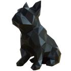 Bulldog Poligonal 15Cm Preto Para Decorar Seu Lar - 123D