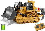 Bulldozer RC KIDMARKT de metal de 9 canais com luzes e som 3+