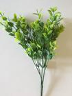 Buque artificial folhas de chá flocado verde plástico X5 49197-004 - GL Home