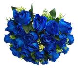 Buquê Com 24 Rosas Artificiais Grande 40cm Flores Arranjo