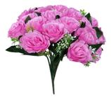 Buquê Com 24 Rosas Artificiais Grande 40cm Flores Arranjo