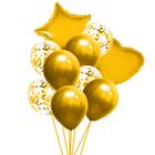 Buquê de Balões Metalizados Dourado - 10 Balões