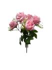 Buquê de Flor Rosa com 7 Flores Artificial