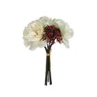 BUQUÊ DE FLORES ARTIFICIAIS DECORATIVO MISTO BRANCO (27cm)