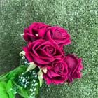 Buquê De Flores Artificiais Rosas Realistas Para Decoração