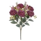 BUQUE DE FLORES ROSA CABBAGE X9 MARSALA OUTONO 47cm