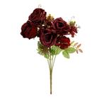 Buquê de Rosas 7 Flores Marsala Rustic 40cm - Vivaflor Decor