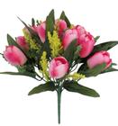 Buque de Tulipas Flores artificiais 2 unidades Rosa
