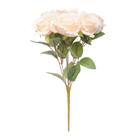 Buque Decorativo Com 7 Rosas Champagne 41x25x24cm 1012857 Flores Artificiais
