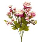 Buquê Rosa e Poppy Misto X10 Flores Artificiais Decorativas