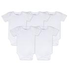 Burt's Bees Baby baby boys Bodysuits, 5-pack Short & Long Sleeve One-pieces, 100% Organic Cotton Bodysuit, Cloud Short Sleeve, 0-3 Months US