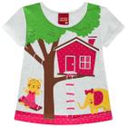 Busa Infantil KYLY Menina Casinha Camiseta Camisa Tam 4 a 8