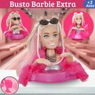 Busto Barbie Extra c/Mecanismo de Voz 12 Frases e Acessórios