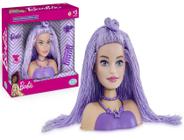 Busto Barbie Mini Styling Head Especial Hair Lilas Pupee Brinquedos
