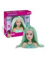 Busto Barbie Mini Styling Head Special Hair Cabelo de Tricô 15cm - Pupee ref. 1214