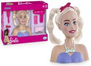 Combo Boneca Barbie Busto Fala Frases + Kit Fashion Maquiagem ED1  Brinquedos Kit Infantil menina rosa