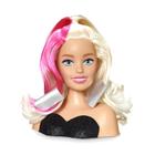 Busto da Boneca Barbie Styling Hair Mechas 24 Acessórios