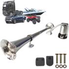 Buzina Caminhão Marítima Carro Cromada 45cm 12v C/compressor
