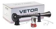 Buzina Eletropneumática Vetor Auto Grande Preta 40cm 24v - VT302P