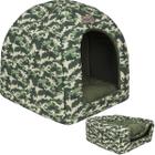 Cabana 2x1 Camuflado Avuk Pet (Cama Cachorro Gato Toca Casa Toquinha Casinha Cabaninha)