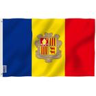 Cabeçalho de lona de poliéster Flag Anley Andorra 90x150cm