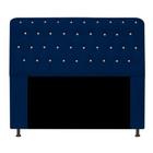 Cabeceira 140 lady-com-strass cor suede azul marinho topázio decor - TOPAZIO