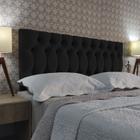 Cabeceira 160 Cama Box 1896 Capitone Preto Suede Painel RBL