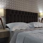 Cabeceira 195 Cama Box 1896 Capitone Marrom Suede Painel RBL