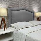 Cabeceira 195 Cama Box Provençal Diamond Cinza Linho Painel RBL