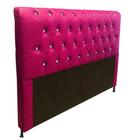 Cabeceira 90 lady-com-strass cor suede rosa escuro topázio decor - TOPAZIO