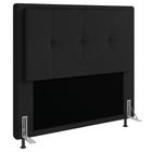 Cabeceira Ametista Para Cama Box King 195 cm Suede Preto - D'Rossi - DROSSI