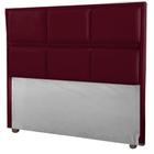 Cabeceira Ana Cama Box Painel Casal 90 Suede BORDO