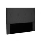 Cabeceira Aquilla Para Cama Box King 195cm Suede Preto - D'Rossi - DROSSI