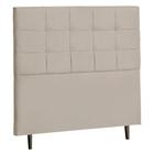 Cabeceira Bari Para Cama Box King 193 cm Suede Bege - D'Rossi - DROSSI