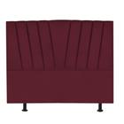 Cabeceira Bélgica Cama Box Casal 160 cm Suede Bordo