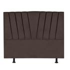 Cabeceira Bélgica Cama Box Casal 160 cm Suede Marrom