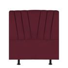 Cabeceira Bélgica Cama Box Solteiro 90 cm Suede Bordo