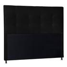 Cabeceira Berlim 1,40 Cm Para Cama Box Casal Suede Preto