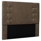 Cabeceira Box Casal 140 cm Ravena Suede Marrom Claro - Nexta Casa