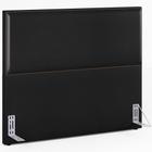 Cabeceira Box Casal King Com Tachas 195 cm Vicenza L02 Sintético Preto - Lyam Decor