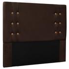 Cabeceira Box King 195 cm Ravena Suede Marrom - Nexta Casa