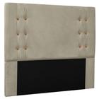 Cabeceira Box Queen 160 cm Ravena Suede Bege - Nexta Casa